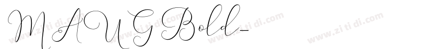 MAUG Bold字体转换